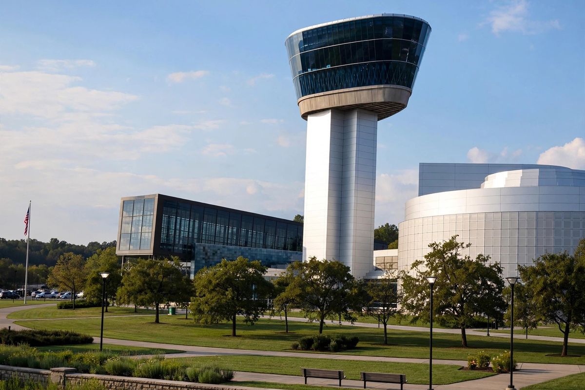 Steven F. Udvar-Hazy Center observation tower in Chantilly, Virginia